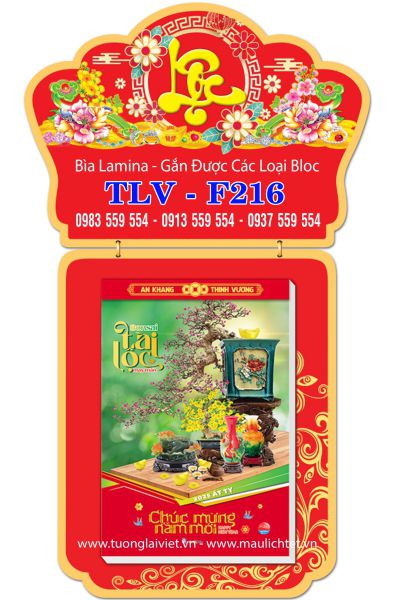 Bìa Treo Lịch Bloc Laminate Lộc Vàng