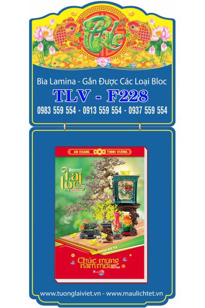 Bìa Treo Lịch Bloc Laminate Màu Xanh